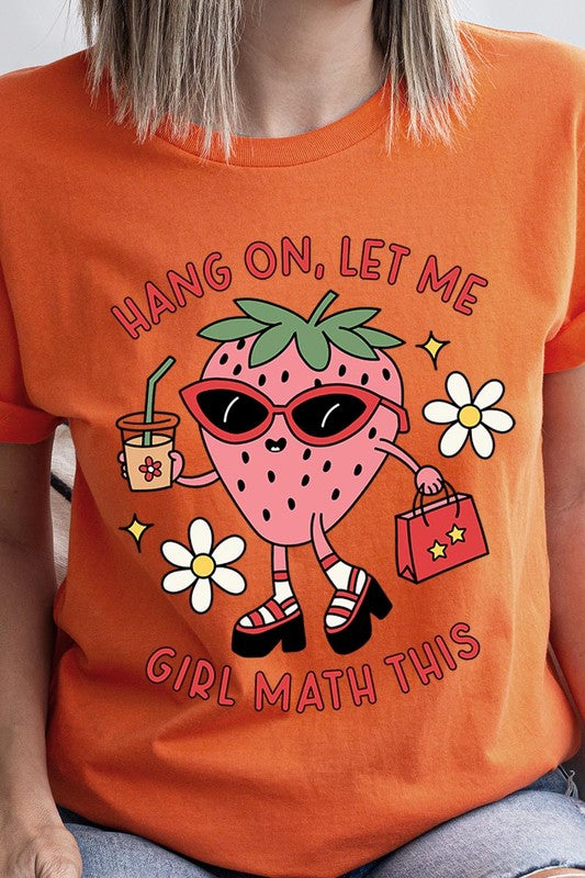 Strawberry Shopping Girl Flower Graphic T Shirts