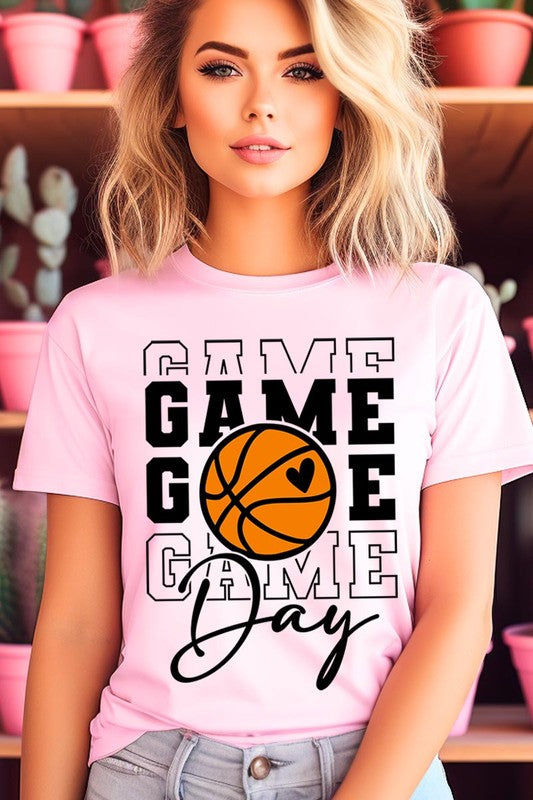 Game Day Basketball Graphic T Shirts