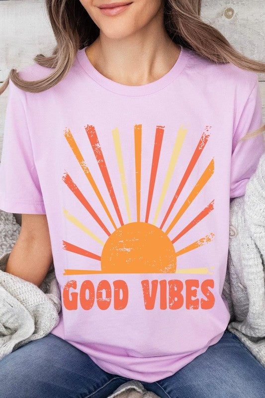 Good Vibes Sunshine Summer Graphic T Shirts