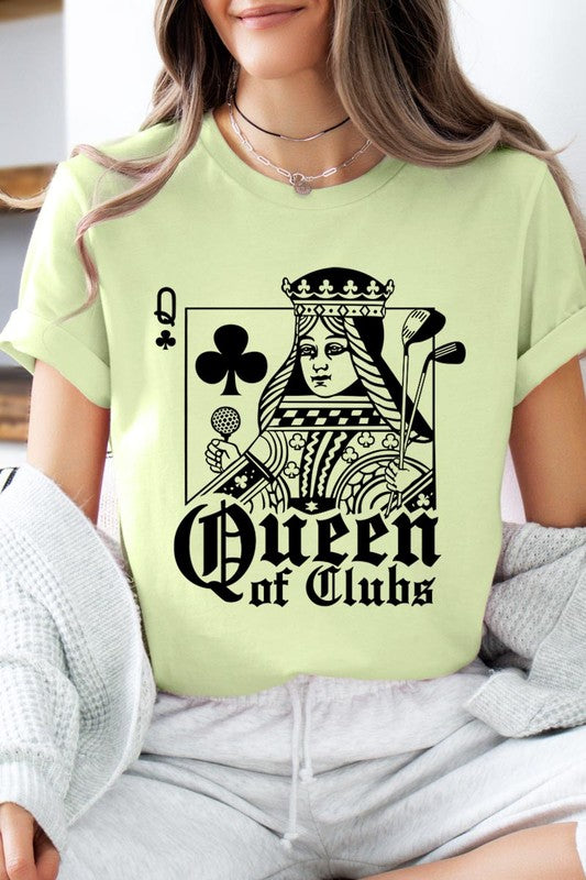 Playing Card Queen Golf Clubs Graphic T Shirts