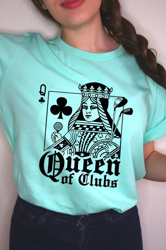 Playing Card Queen Golf Clubs Graphic T Shirts