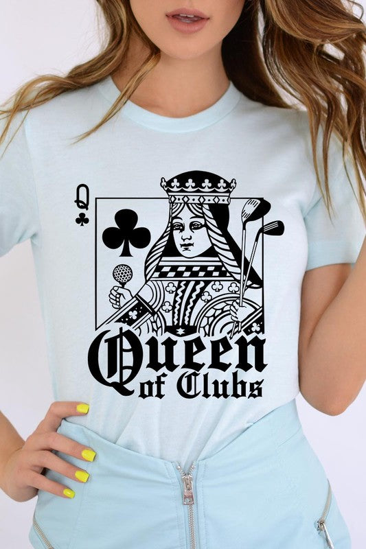 Playing Card Queen Golf Clubs Graphic T Shirts