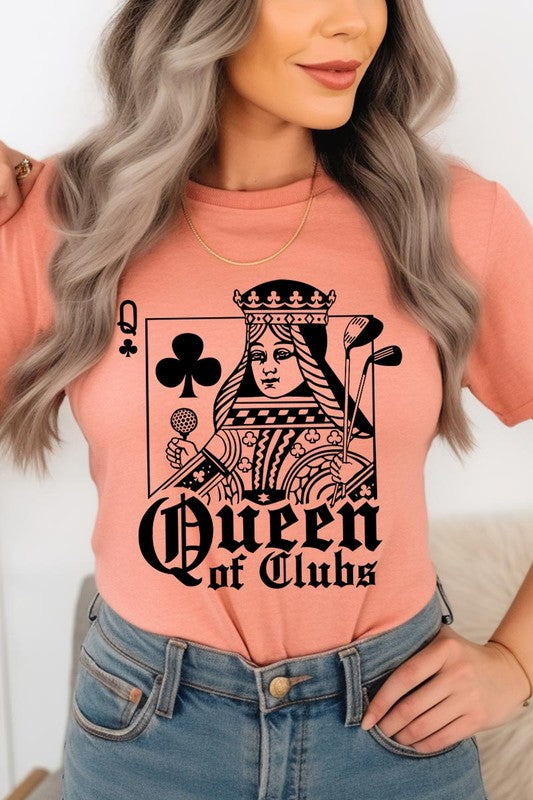 Playing Card Queen Golf Clubs Graphic T Shirts