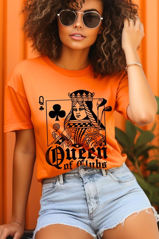 Playing Card Queen Golf Clubs Graphic T Shirts