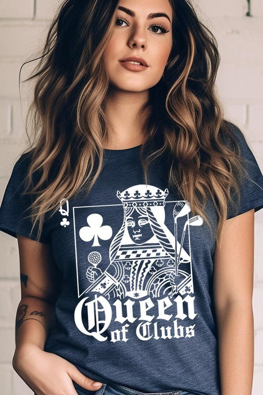 Playing Card Queen Golf Clubs Graphic T Shirts