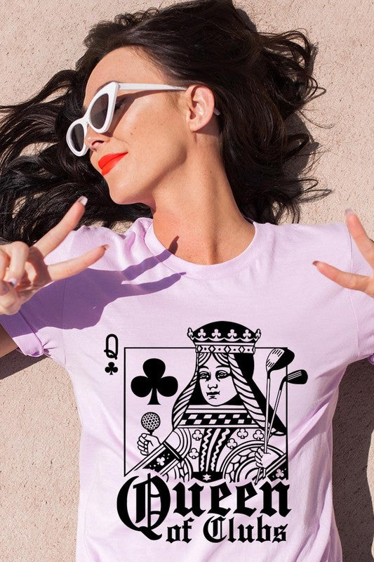 Playing Card Queen Golf Clubs Graphic T Shirts