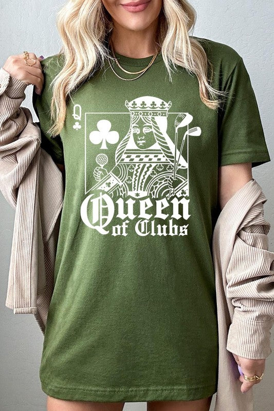 Playing Card Queen Golf Clubs Graphic T Shirts