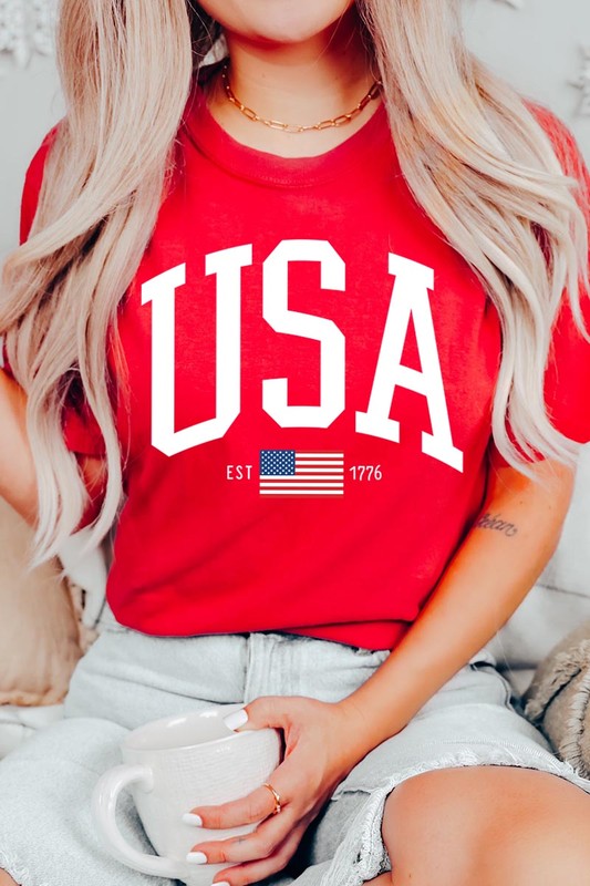 USA Est 1776 Graphic T Shirts