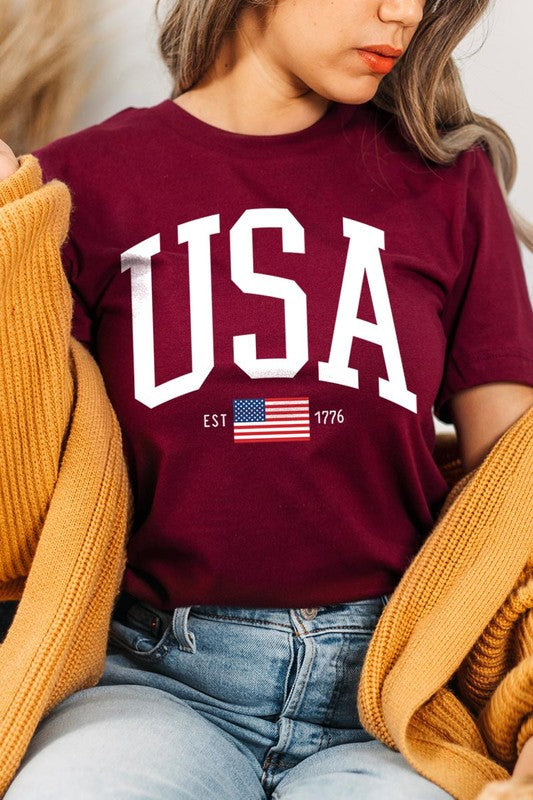 USA Est 1776 Graphic T Shirts