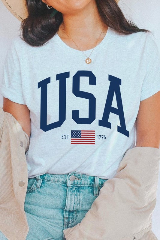 USA Est 1776 Graphic T Shirts