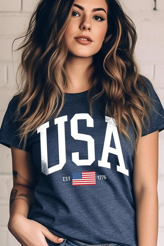 USA Est 1776 Graphic T Shirts