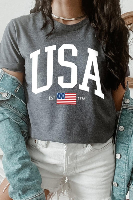 USA Est 1776 Graphic T Shirts