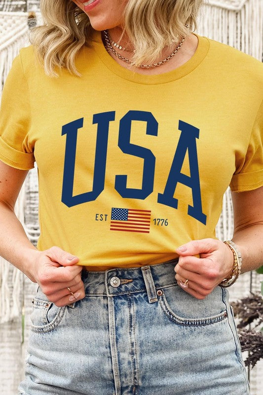 USA Est 1776 Graphic T Shirts