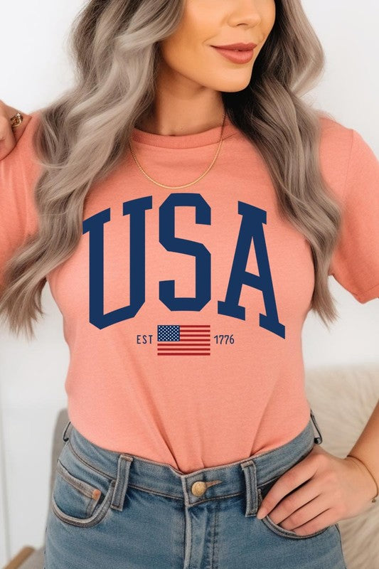 USA Est 1776 Graphic T Shirts