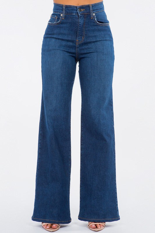 Wide Leg Jean in Dark Wash