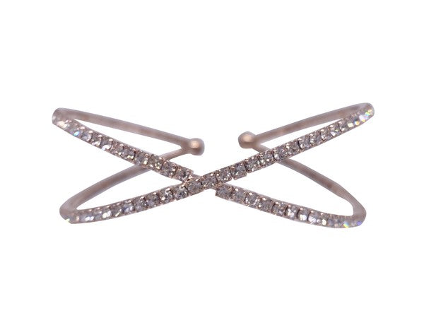 Criss Cross Rhinestone Bracelet