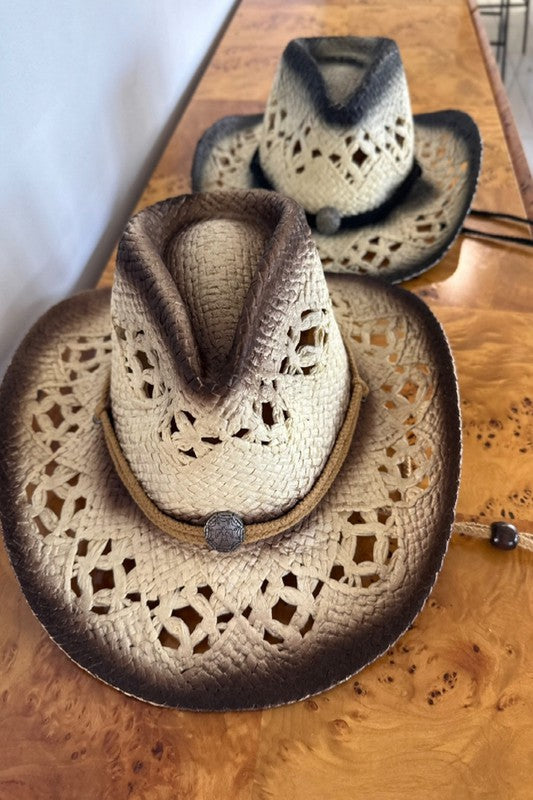 Cowboy hat with longhorn band