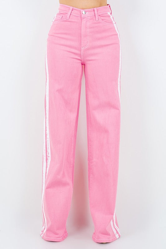 Striped Jean in Pink