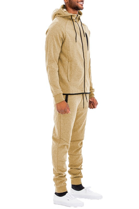 Mens Full Zip Sweat Pant Sweat Set