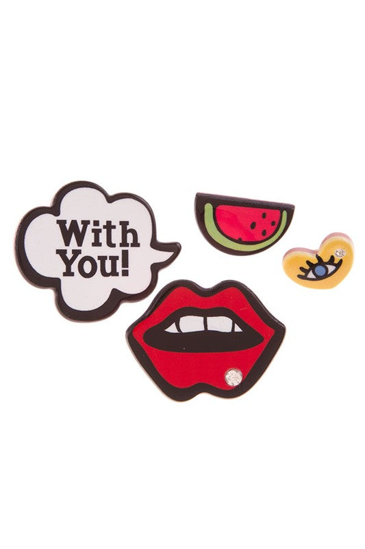 Trendy Enamel With You Pins