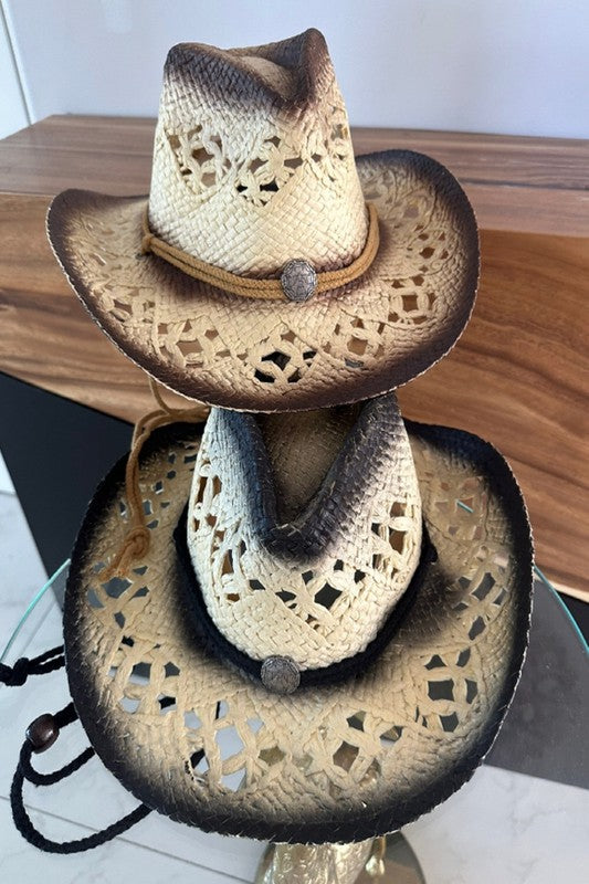 Cowboy hat with longhorn band