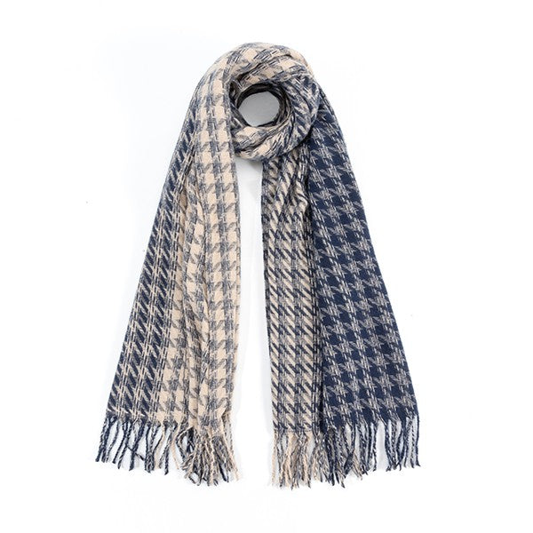 Houndstooth Two Toned Scarf